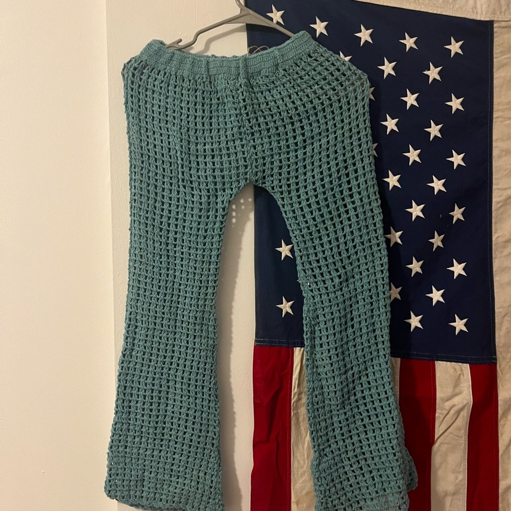 Akoia Swim crochet blue pants
